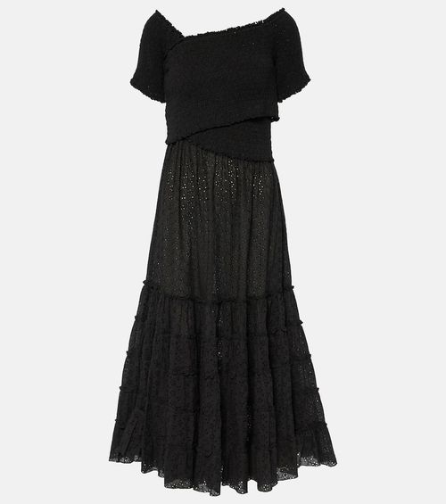 Soledad smocked cotton midi dress