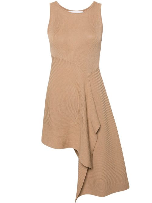 Volant asymmetric peplum top - Neutrals
