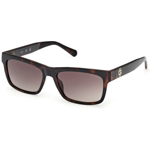 Guess Hombre Guess GU00221 52F Gafas de sol Inyectado la Habana Marrón Cuadrada Norma