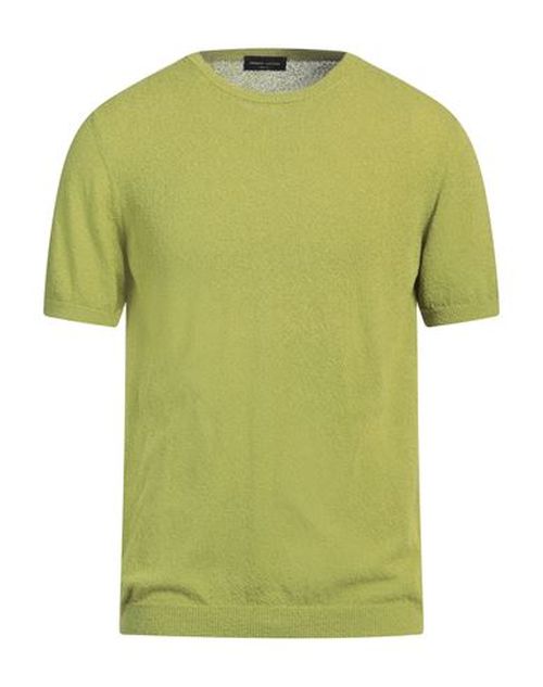 Roberto Collina Man Sweater Green Size 40 Cotton, Polyamide