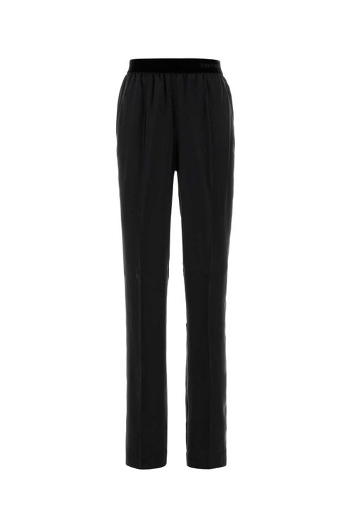 Silk Trousers — Black
