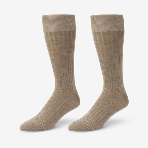 Merino Wool Dress Socks in TAUPE