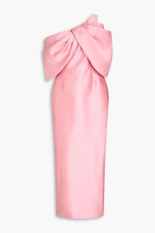 Davia bow-detailed mikado gown - Pink - UK/AU 8