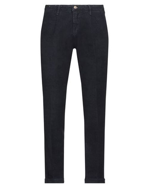 Man Pants Navy Size 38 Cotton, Elastane