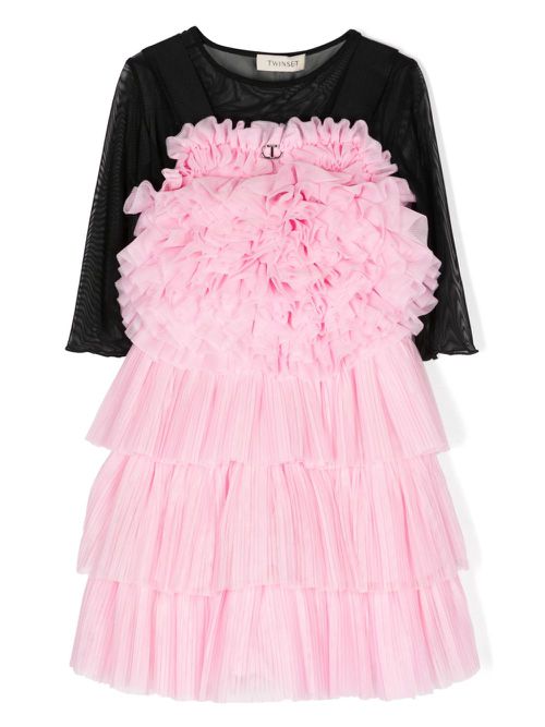 Ruffled tiered dress - Black