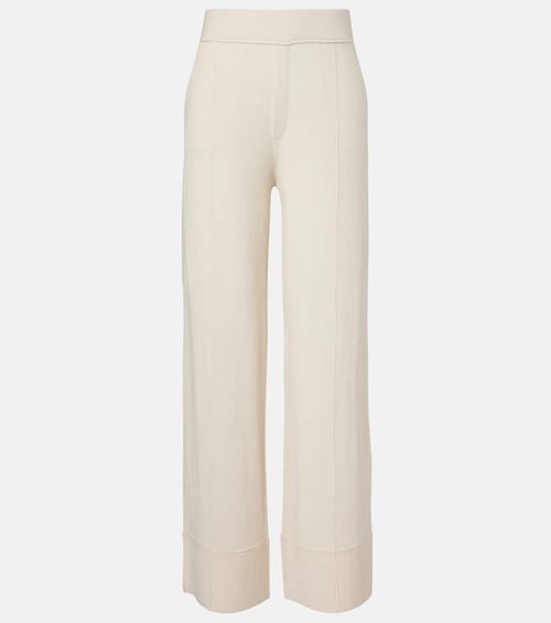 Wool and cashmere wide-leg pants