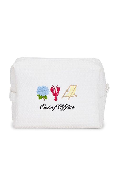 Abbode Out Of Office Waffle Pouch in Cloud - White. a