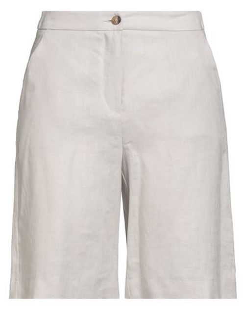 Woman Shorts & Bermuda Shorts Light grey Size 8 Linen