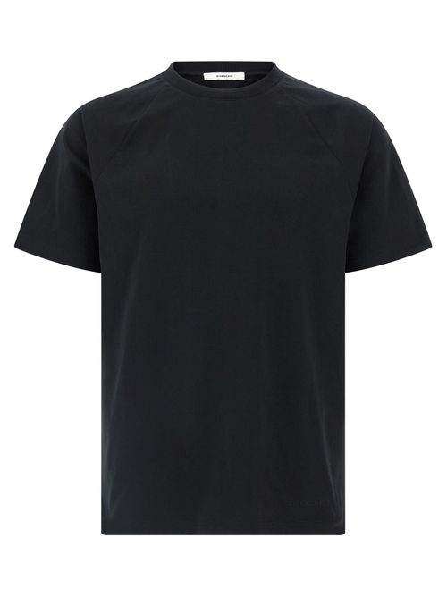 Bicolor Cotton T-Shirt — Black