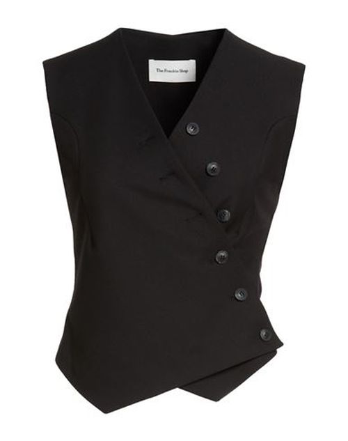 Woman Tailored Vest Black Size XS Polyester, Rayon, Elastane
