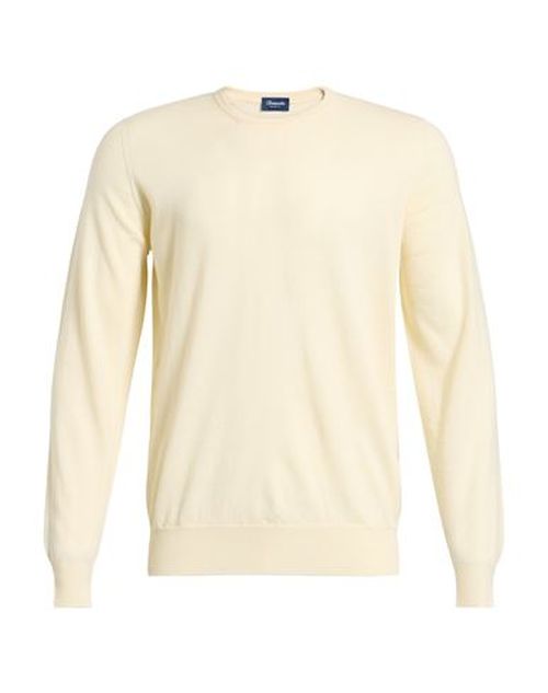 Man Sweater Cream Size 42 Super 140s Wool