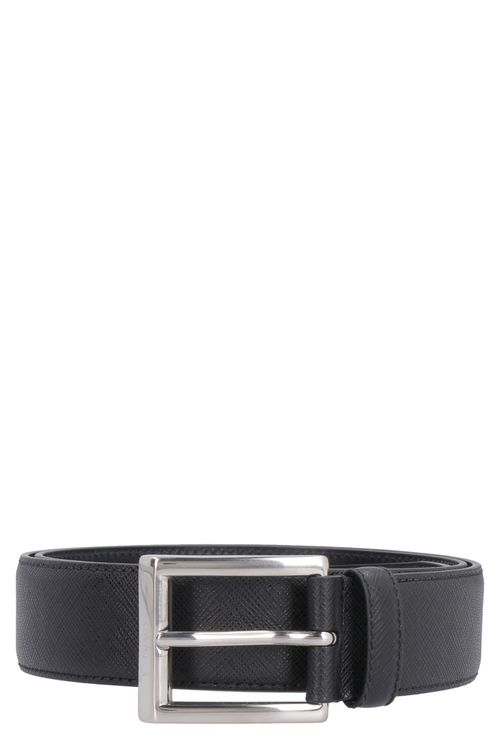 Saffiano Print Leather Belt
