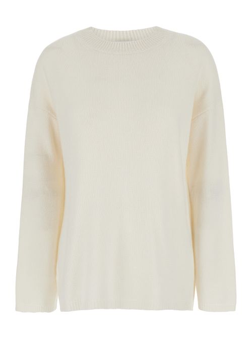Cashmere Crewneck Sweater — White