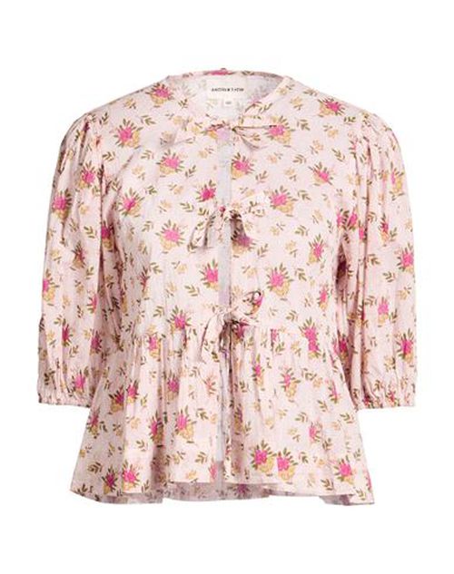 Woman Shirt Light pink Size 4 Cotton