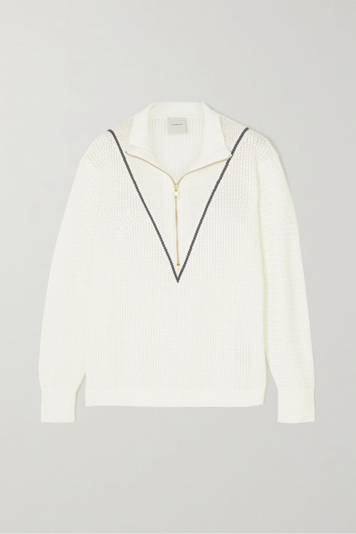 Calva Open-knit Cotton Sweater