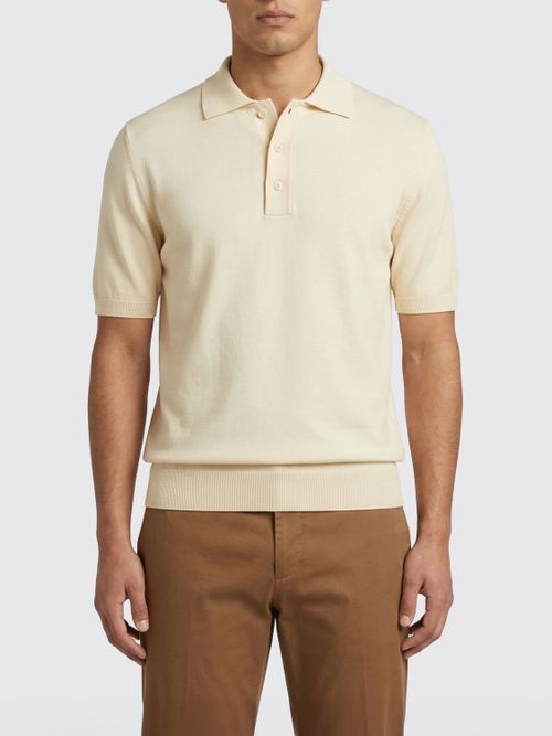 Polo Shirt Men color Beige