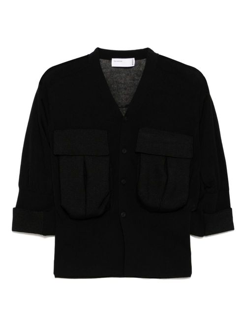 Toga button-up cardigan - Black