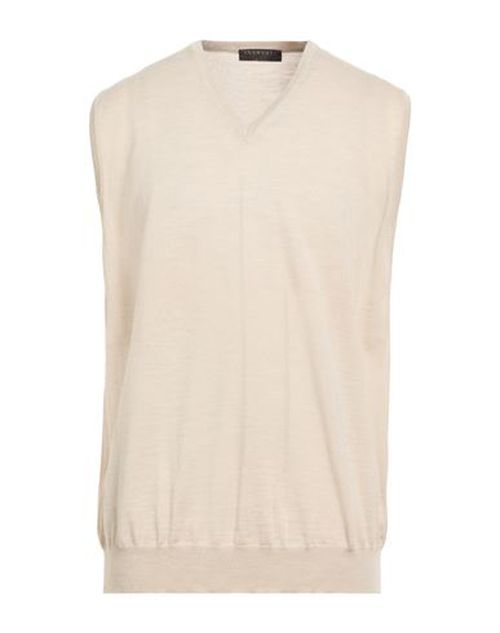 Man Sweater Beige Size 46 Virgin Wool