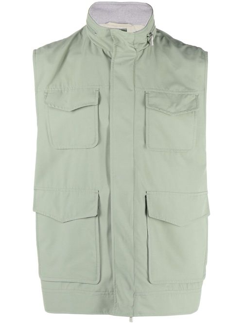 High neck vest - Green