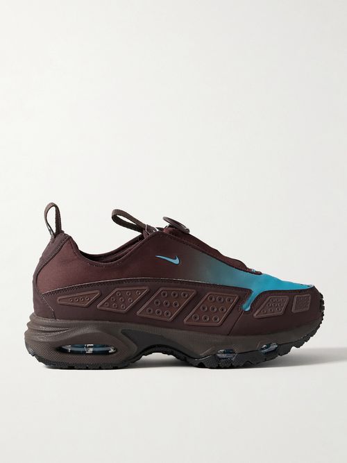 Air Max Sndr Nubuck And Rubber-trimmed Scuba Sneakers - Burgundy