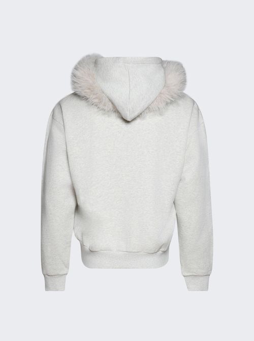 Fur Hoodie White