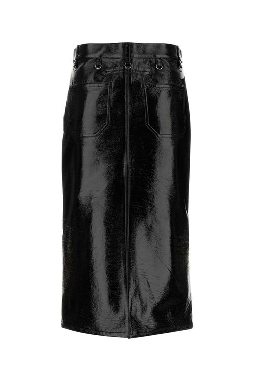 Black Vinyl Skirt