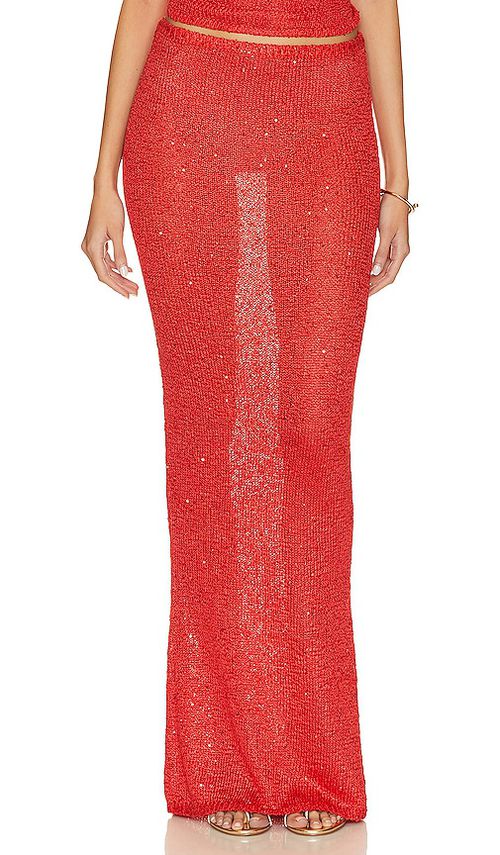 ASTA RESORT Carolina Skirt in Red.  XS. Also in L, M