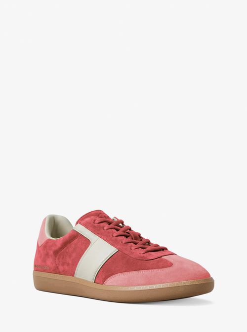 Michael Kors Jovie Color-Block Suede Sneaker in Pink - size 8.5 by