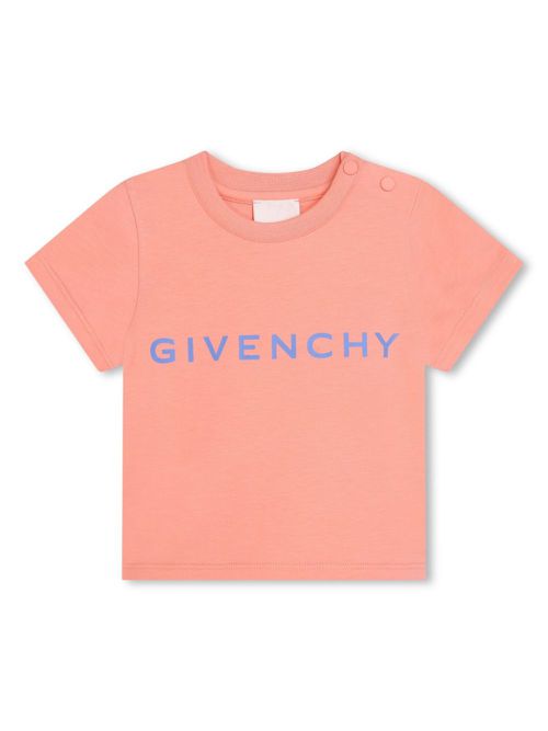 Logo-print cotton T-shirt - Pink