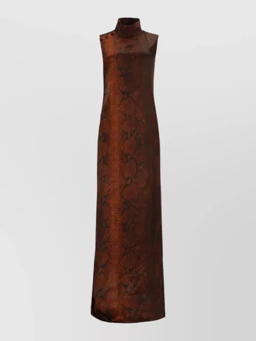 Jean Paul Gaultier - snake print sleeveless maxi dress open back