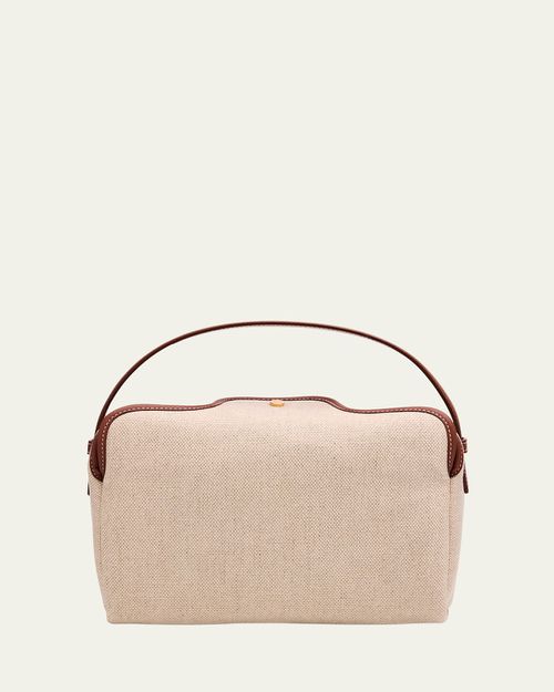 LP Travel Pouch in Natural Canvas and Rounded Leather