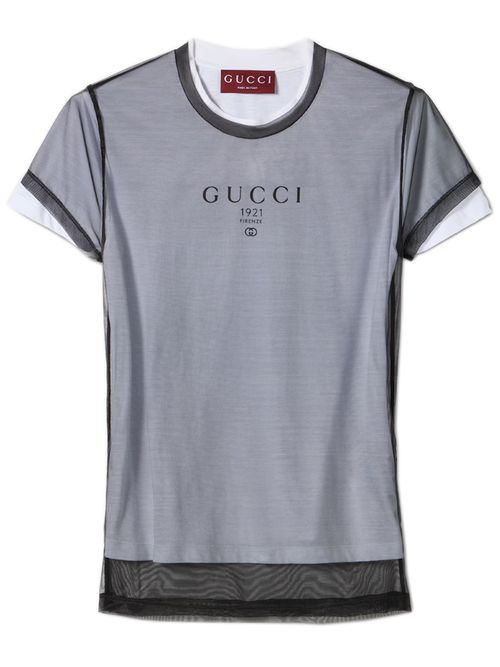 Double-Layer Soft T-Shirt with Interlocking G Graphic