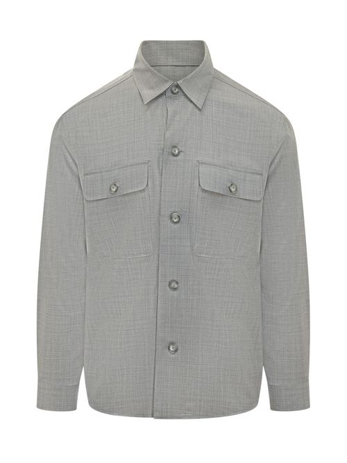 Grey Regular Solid Shirt