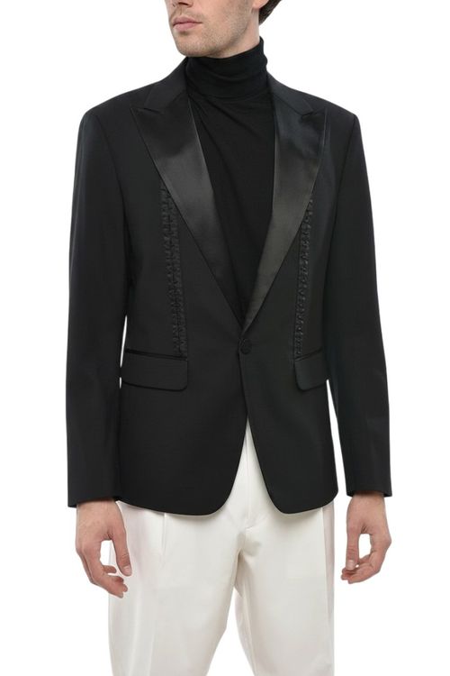 Black Peaked Lapel Blazer