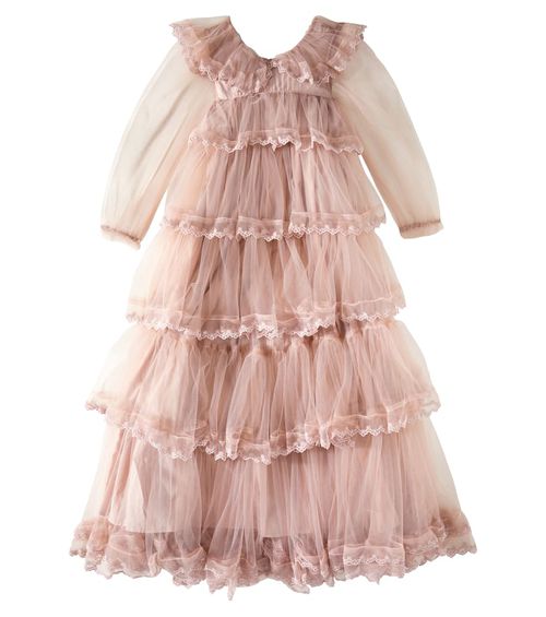 Petite Amalie Tiered tulle dress