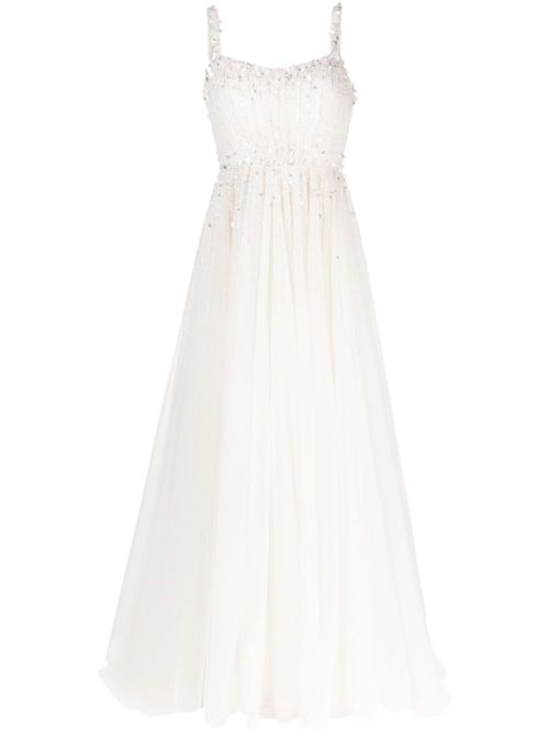 Astrid embellished-tulle bridal gown - White