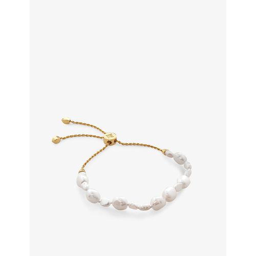 Womens Yellow Gold Nura Supersized Pearl 18ct Gold-plated Vermeil Sterling-silver Bracelet 