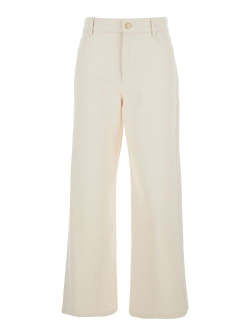 Cotton Denim Jeans — White