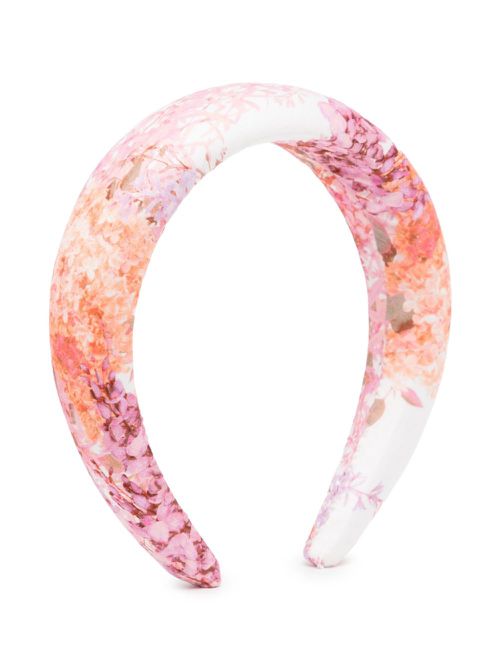 Hydrangea floral-print headband - Pink