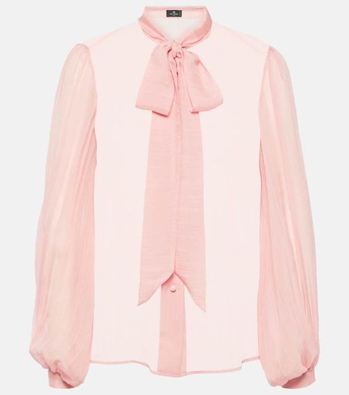 Bow-detail silk blouse