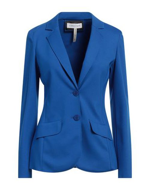 Caractère Woman Blazer Bright blue Size 10 Viscose, Polyamide, Elastane