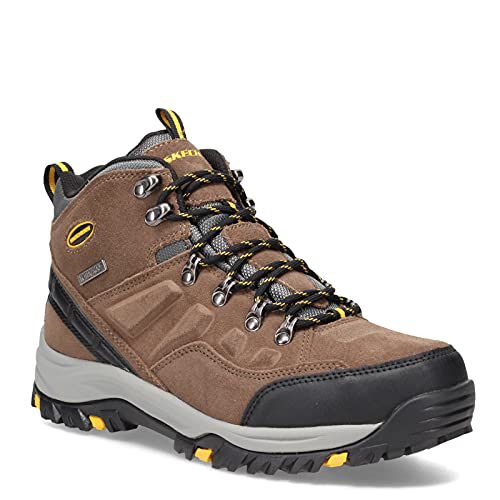 Skechers Men's Relment Pelmo Hiking Boot, Khaki,