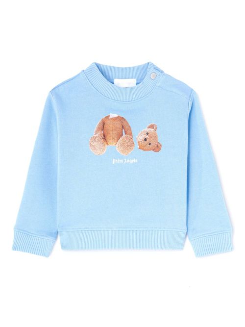Bear-print sweatshirt - Blue