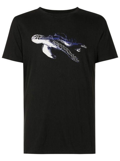Turtle cotton T-shirt - Black