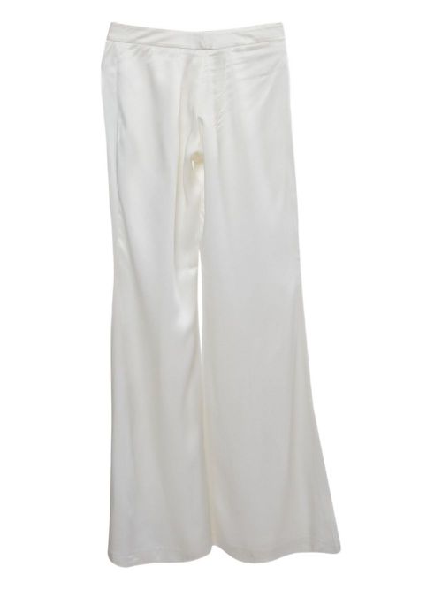 Satin trousers - White