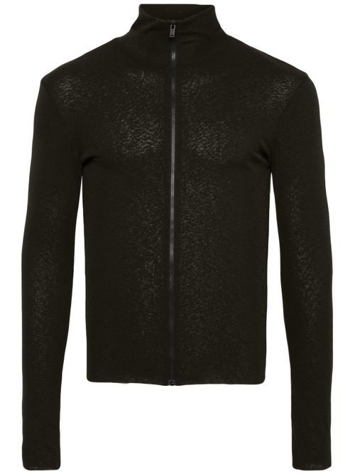 Semi-sheer recycled polyester jacket - Black