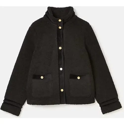 Joules Black Fleur Fleece Jacket
