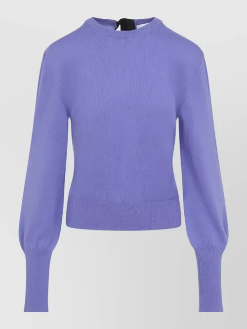 Lanvin - grosgrain back tie crew neck jumper