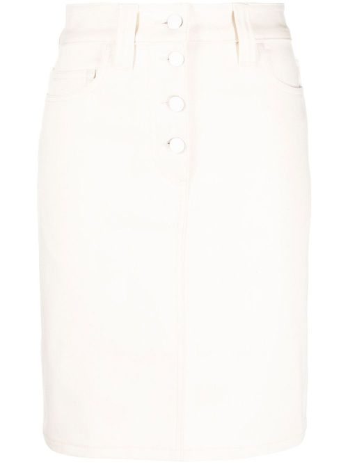 Button-up short skirt - Neutrals