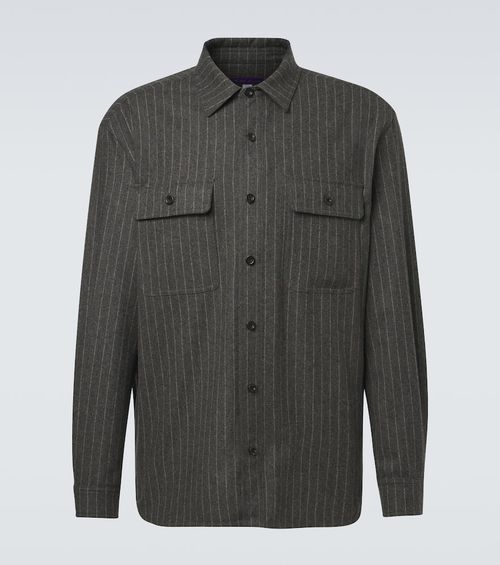 Pinstripe wool shirt